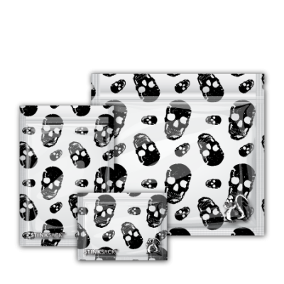 Skull Print Smell Proof Bags