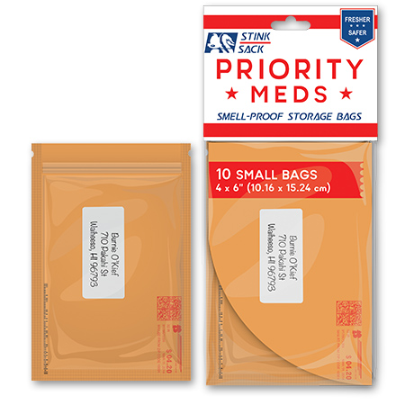 Stink Sack Smell Proof Bags Priority Meds Envelope Design