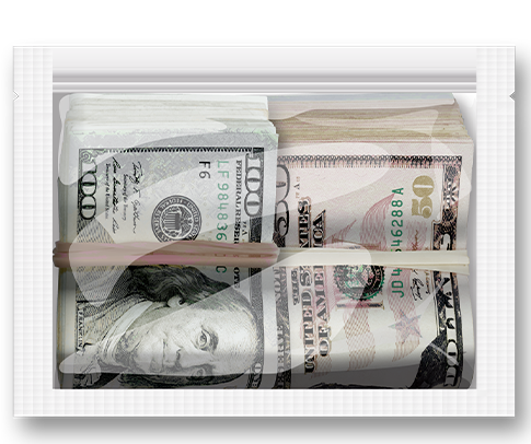 FRONT OF MONEY BAGS
